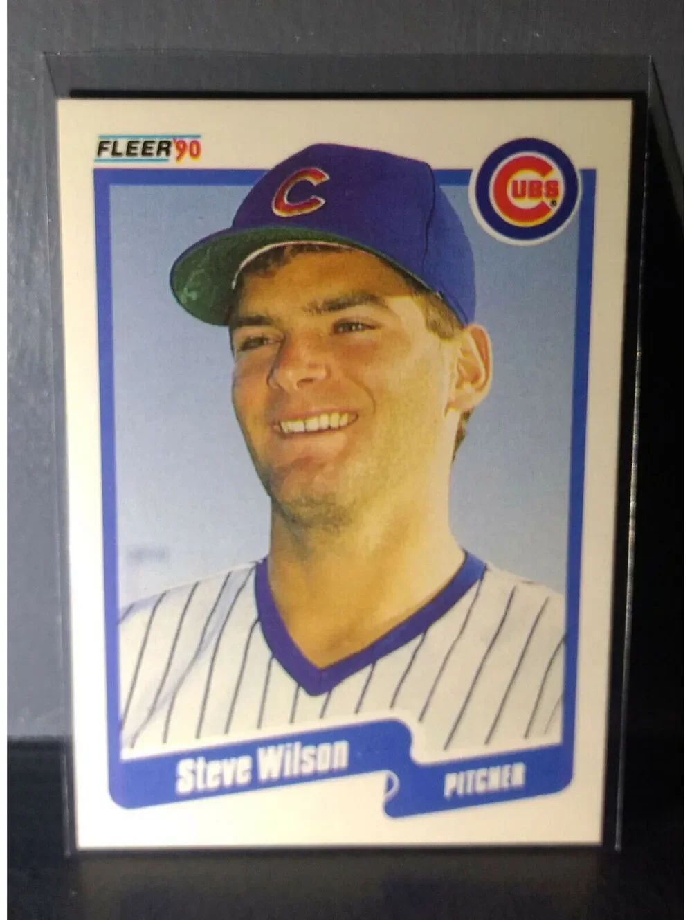 1990 Steve Wilson Fleer Baseball Card #49